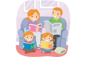 Читайте чаще вслух детям - будьте примером для ребенка