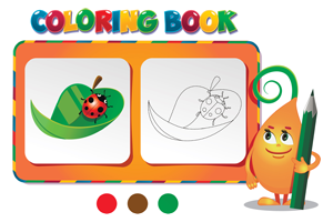 Раскраска под Android для ребенка 2-4 лет